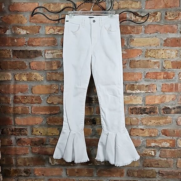 Citizens of Humanity White Drew Flounce High Rise jeans size 25 - Picture 1 of 13
